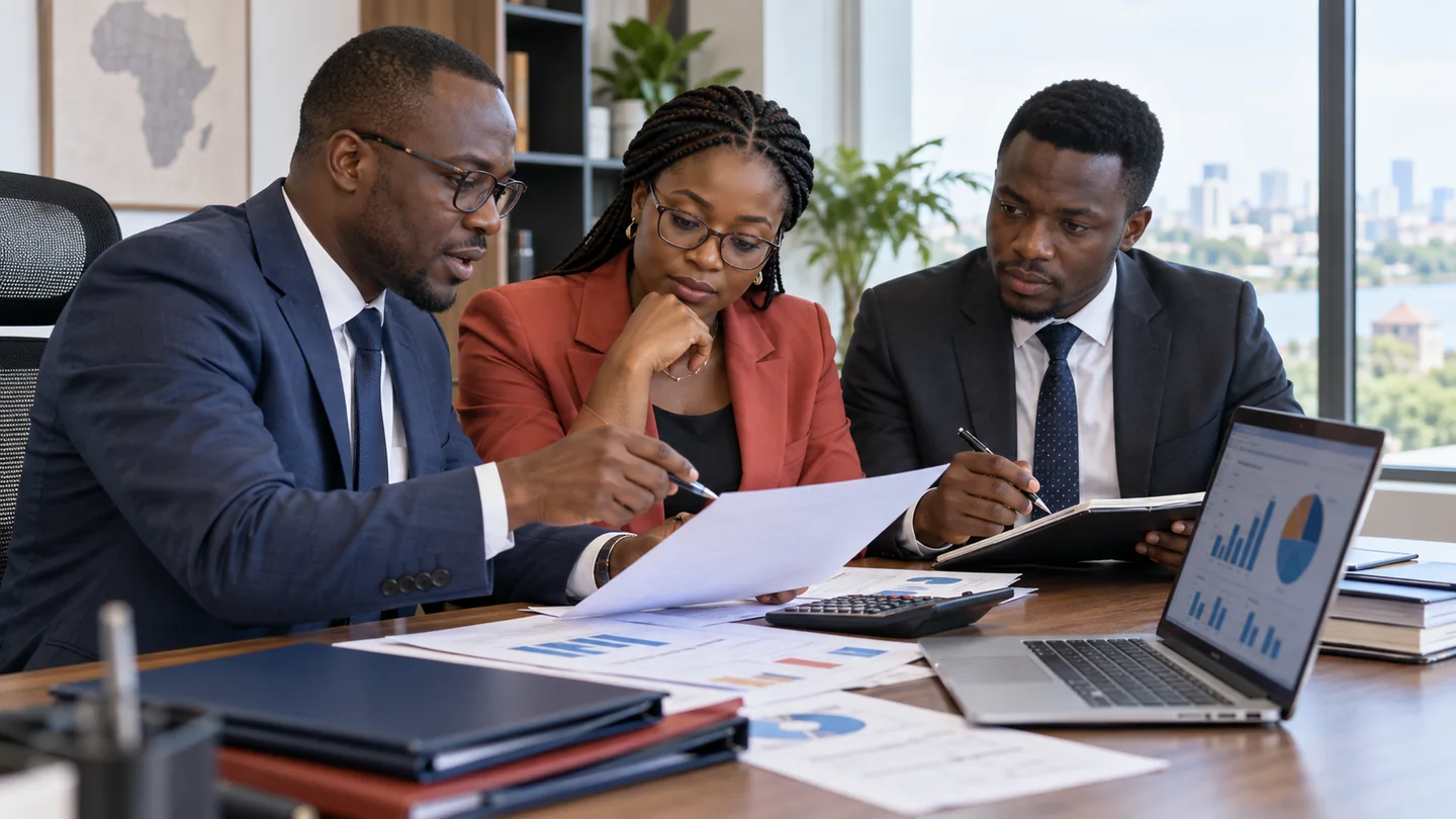 Une équipe d'audit PEXCOM examine un dossier financier de manière collaborative